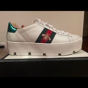 Gucci Women's Ace embroidered platform sneaker